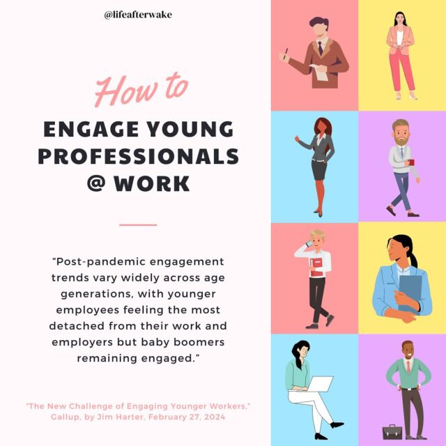 In Gallup’s most recent data on U.S. employee engagement, they found that younger generations in the workplace (specifically Millennials and Gen Z) are more disengaged than older generations. 📉

So how do organizations and managers engage young professionals in a post-pandemic workplace that is often remote and/or hybrid? 

Read the full article at the 🔗 in our bio and stories, and ➡️ keep swiping through this post to see Gallup’s latest recommendations for inspiring and keeping younger workers in your organization. 

https://www.gallup.com/workplace/610856/new-challenge-engaging-younger-workers.aspx